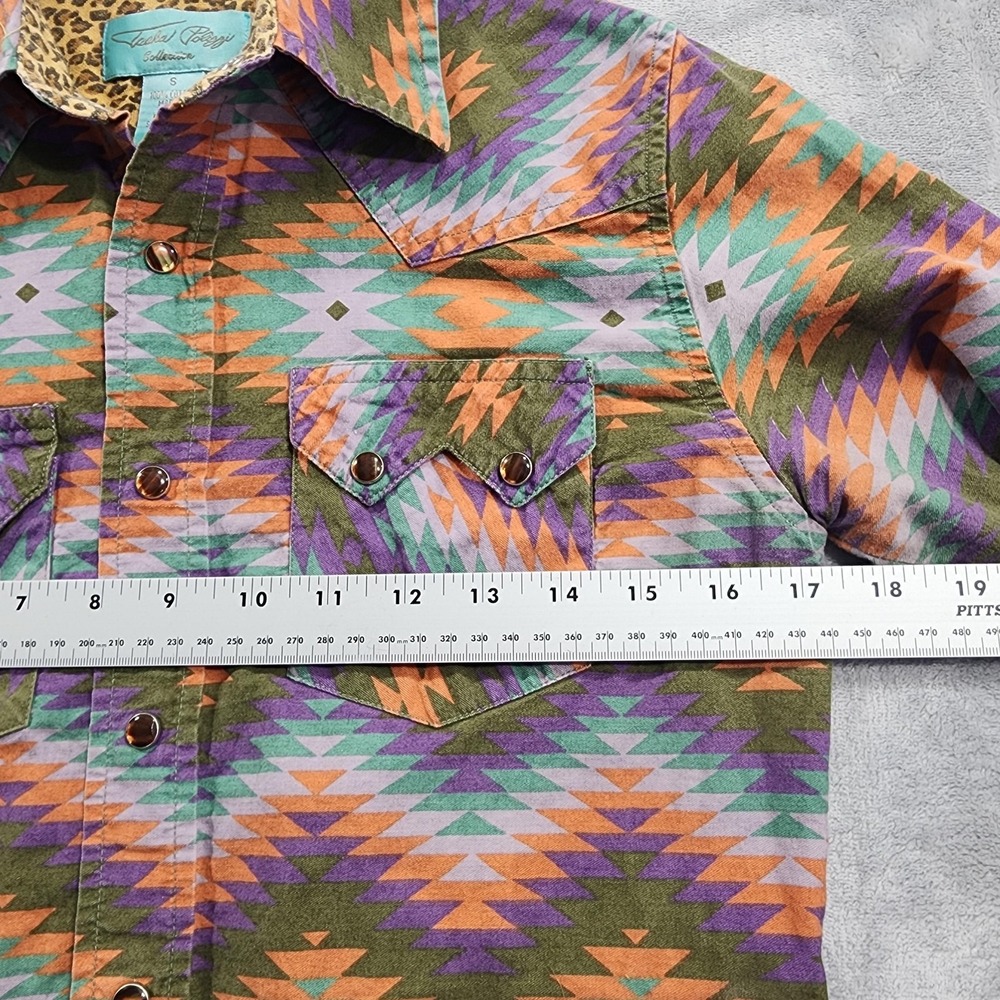 Tasha Polizzi Shirt Womens S Multicolor Aztec Western‎ Snap Long Sleeve Cotton - Picture 8 of 10